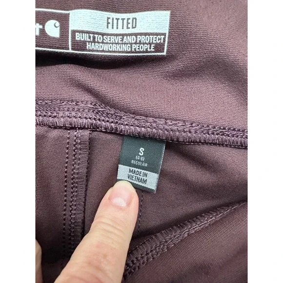 Carhartt Force Utility Leggings Womens Small Purple Fitted Work Pants 102482 - Picture 3 of 7